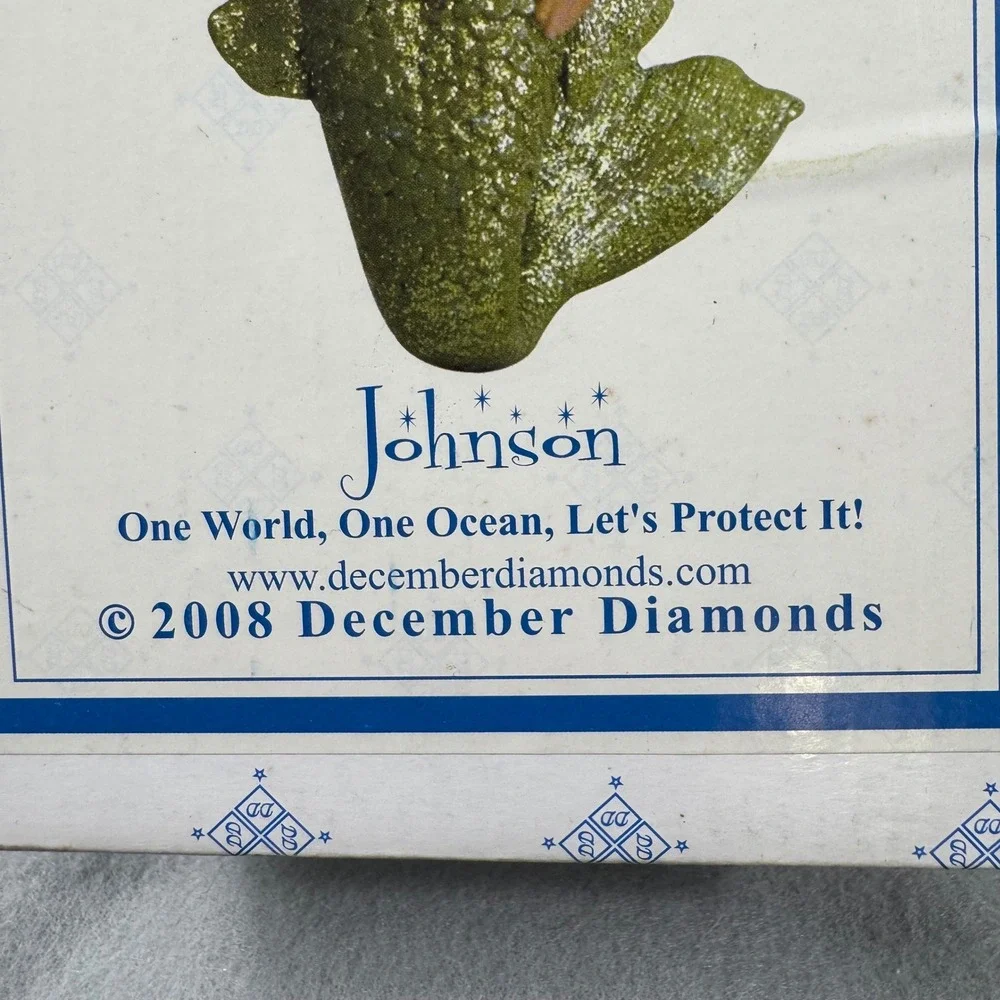 December Diamonds Johnson Merman Ornament 2008 Military Dog Tags Retired Box